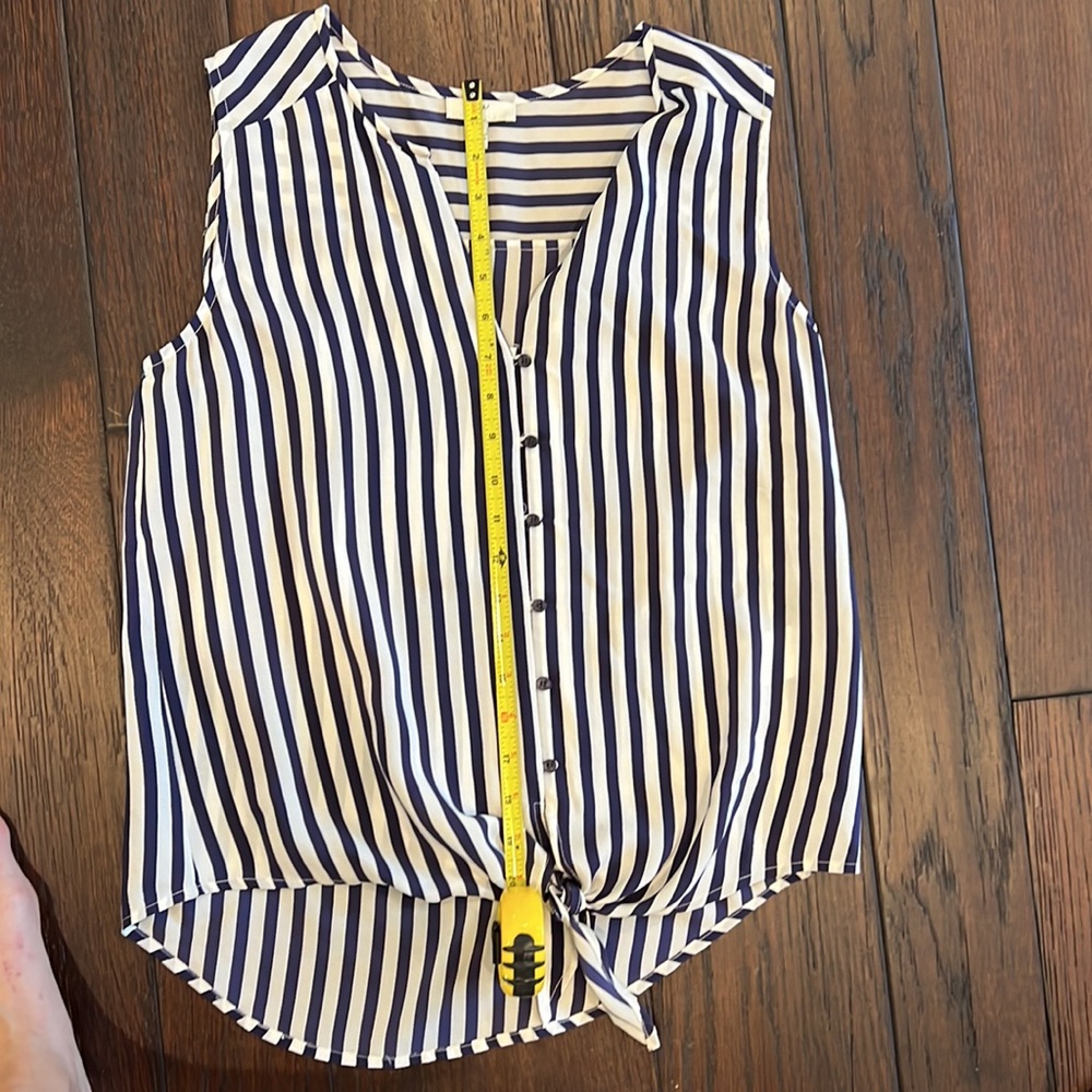 Joie silk tank button down with tie - Picture 5 of 6